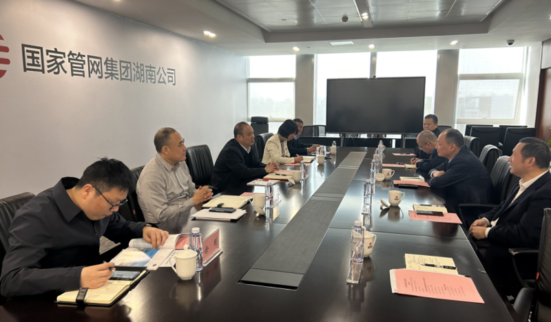 周鴻與國(guó)家管網(wǎng)湖南公司代表、黨委書(shū)記王現(xiàn)中舉行會(huì)談